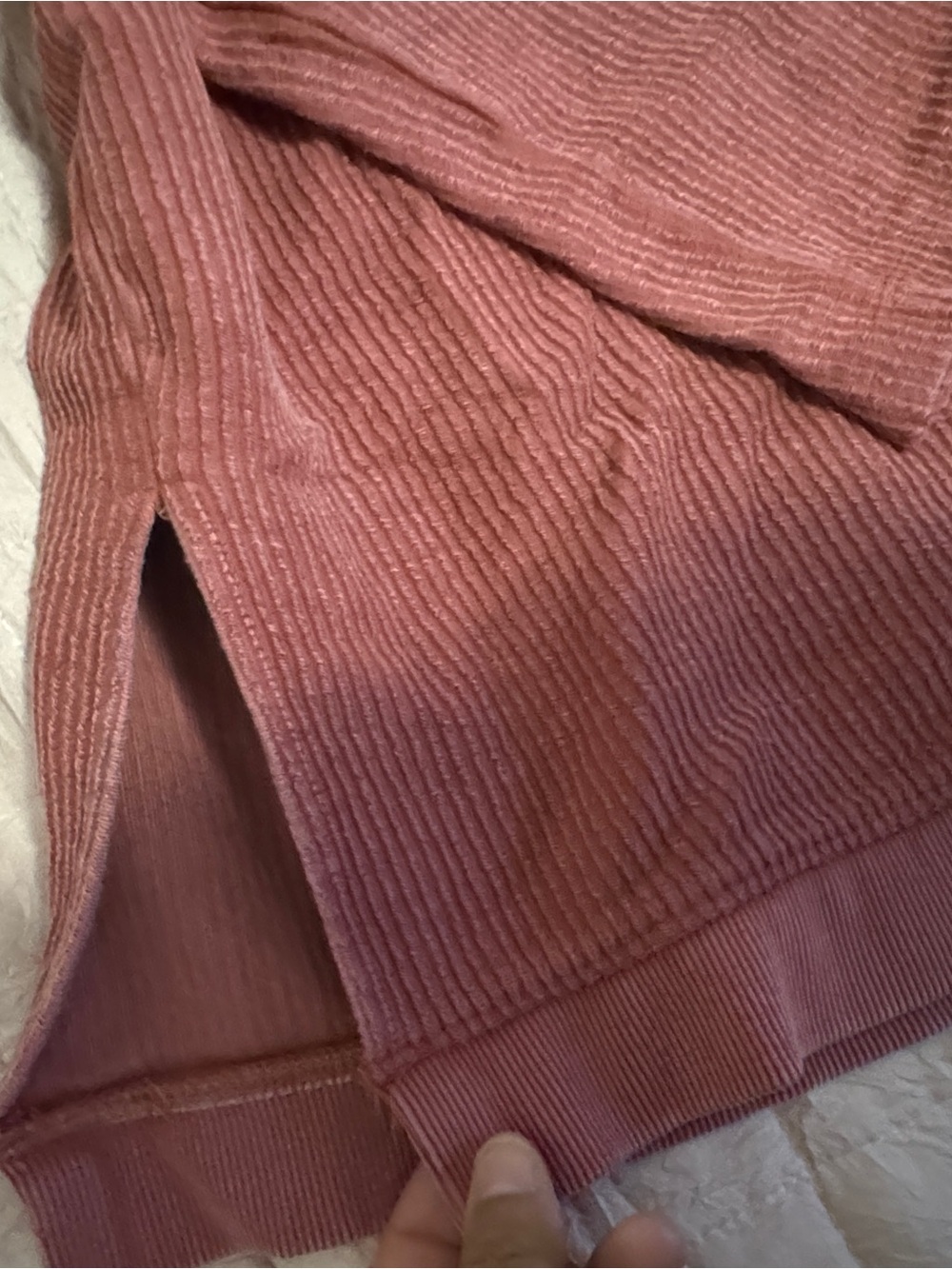 Pilcro Rust-Tone Ribbed V-Neck Sweater - Picture 4 of 4